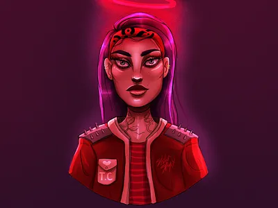 Halo. art character art characterart characterdesign design digital art digital illustration digitaldrawing illustration neon photoshop wacom