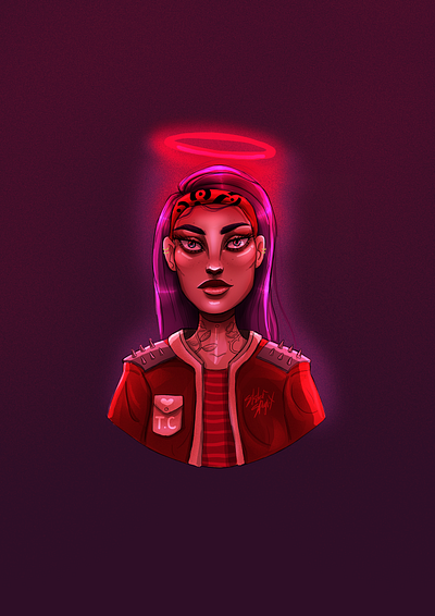 Halo. art character art characterart characterdesign design digital art digital illustration digitaldrawing illustration neon photoshop wacom