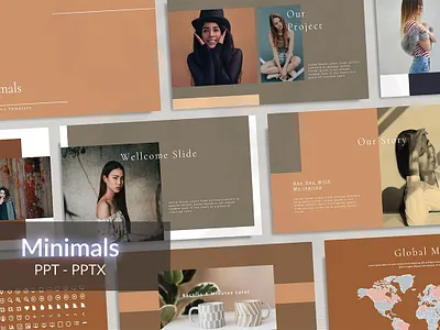 MINIMALS TEMPLATE branding design google slide graphic design keynote persentation powerpoin ppt pptx product