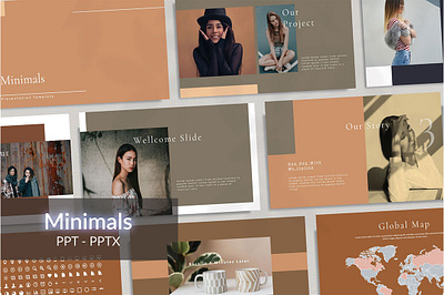 MINIMALS TEMPLATE branding design google slide graphic design keynote persentation powerpoin ppt pptx product