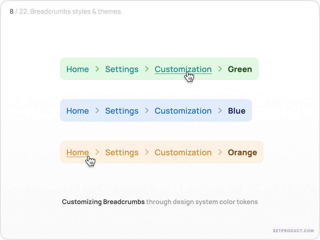 Breadcrumbs UI design ideas Tips, styles & templates by Roman