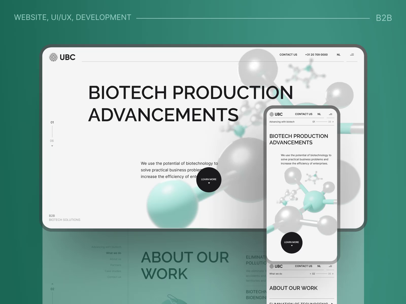 Biotech website design by Klad Syndicate on Dribbble