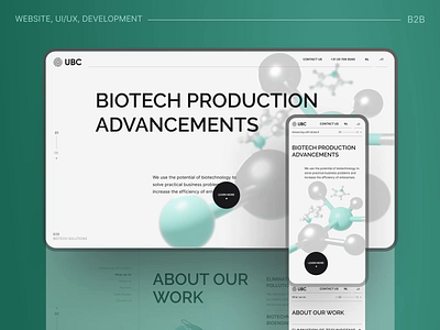 Biotech website design 3d blender figma ui uidesign uiux ux web design web development