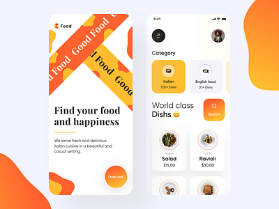 Food App UI Design design food food app food delivery food delivery application food order home screen ios minimal app mobile ui modern app ui ux