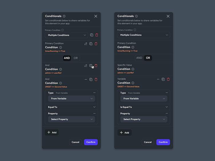 Conditional Logic in Flutterflow (WIP) by Andrew Daniels on Dribbble