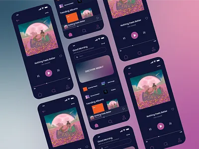 Music Player App Design 009 app appdesign branding dailyui dailyuichallenge design graphic design icon illustration illustrator logo music musicapp ui ux uxui vector