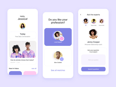 Halsa is a mobile app to help couples improve their relationship app blog branding coach design ios love mobile app personal selection profile quiz relationship study test ui ui concept uidesign uiux uxdesign uxui