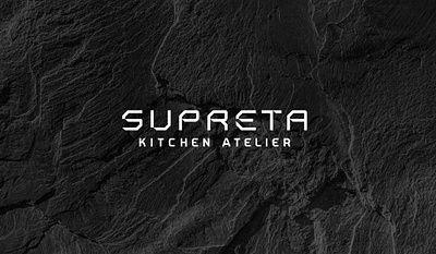 Supreta branding font graphic design identity kitchen atelier logo supreta supreta kitchen atelier logo визуальная идентификация