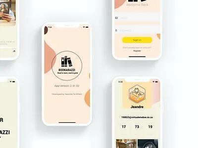 Bookarazzi app appdesign appdevelopment branding design development flat illustration illustrator logo swiftui typography ui ux vector xcode