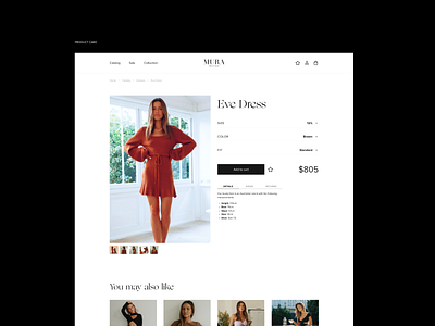 Mura Boutique | Redesign website #5 awwwards branding catalog fashion figma interface minimalism ui ux webdesign webflow