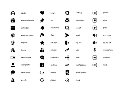 Music App Icons app design icons minimal music ui vector
