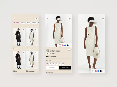 Fashion App - Concept ecommerce fashion product design ui