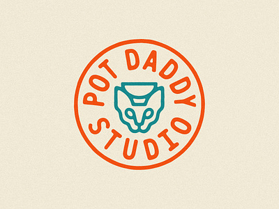 Pot Daddy Studio branding cat ceramics design icon illustration logo pattern pottery texas typography