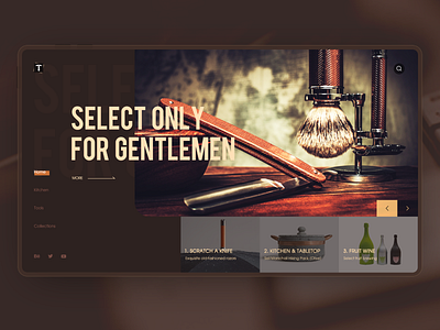 The Gentleman's Boutique Website Design animation banner brand branding concept website design graphic design home page layout design logo man motion graphics shopping website ui web design 应用程序 用户界面