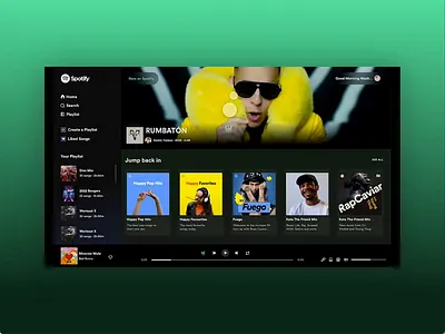 Spotify x Video - Prototype music product design tech ui video