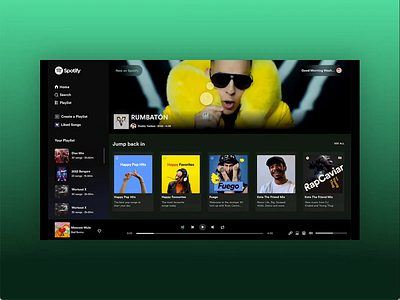 Spotify x Video - Prototype music product design tech ui video