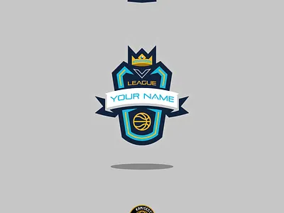 LEAGUE BASKETBALL logo - FOR SALE balls basket basketball branding crown design esports gaming graphic design league logo mascot sports torneo tournament vector