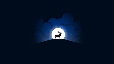 Elk Silhouette design elk illustration vector wallpaper