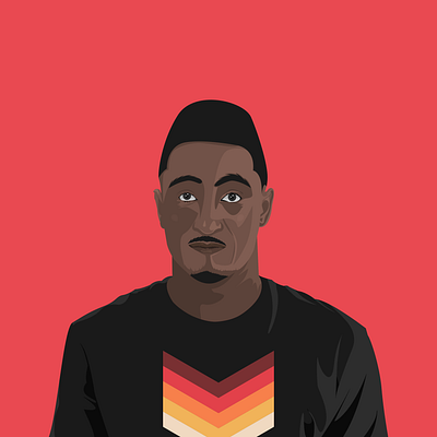 Vector Portrait of MKBHD design illustration minimal portrait vector