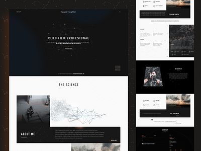 Profile Portfolio Web Design black design landing page nguyentrongkhoi portfolio profile ui ux website wedsite design