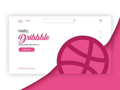 Hello Dribbble design hero section hero section ui illustration ui ui ux ux