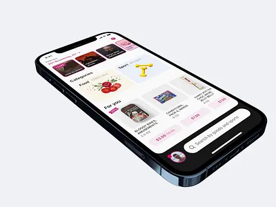 Online Supermarket cart catalog design ecommerce food goods interface online orders search ui ux