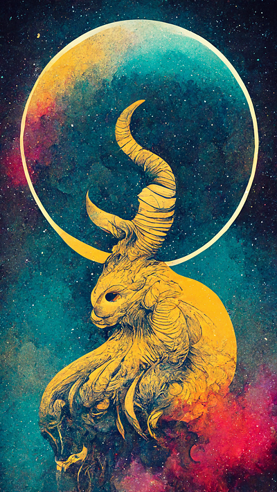 Zodiac: Capricorn abstract animal design graphic design illustration zodiac