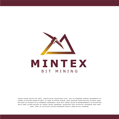 Logo for "MINTEX Bit mining" business logo cryptocurrency market logo