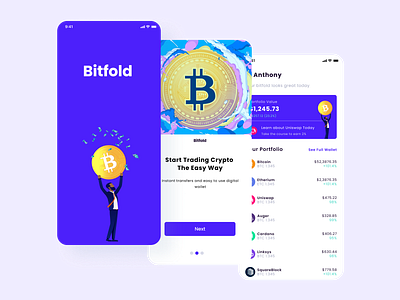 Bitfold: Trade Crypto The Easy Way crypto graphic design ui