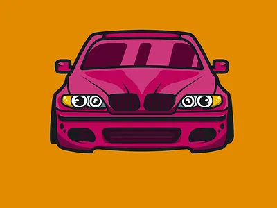 BMW e46 branding design graphic design illustration logo vector