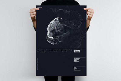 Unicode Summit Tech Poster Template blockchain catalog clean design flyer graphic design hack illustration indesign magazine poster print printable summit tech tech flyer template unicode unicode summit