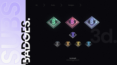3D Subs Badges Design branding cinema4d design element3d illustration illustrator logo photoshop subs badges twitch subs badges design ui vector
