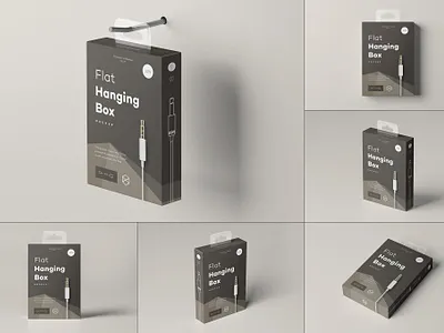 Hanging Box Mock-up box box mock up branding cardboard design flat free freebie graphic design hanging headset hook identity illustration mockup photoshop presentation product sale wrapper