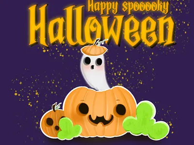 Spooky Halloween cartoon design graphic design illustration vector