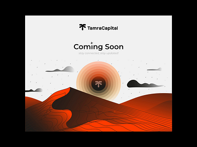 Tamra - Coming soon page a b c d e f g h i j k l m n artificial intelligence branding finance crypto social identity illustration logo o p q r s t u v w x y z sand camel sunset startup company consulting ui