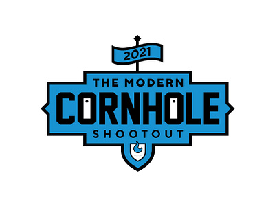 The Modern Cornhole Shootout 2021 bags blue boards corn cornhole hole logo shootout the modern