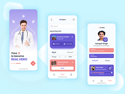 Medical App Blood Donation app app ui blood blood donation design doctor donation hospital medical medical app medicalweb productdesign ui ui ux uxdesign