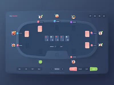 Poker crypto game UI app application blockchain casino crypto cryptocurrency dashboard design game game ui interface poker pokeronline pokerstars ui user experience user interface user interface design ux web