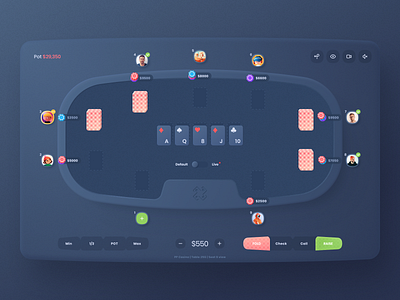 Poker crypto game UI app application blockchain casino crypto cryptocurrency dashboard design game game ui interface poker pokeronline pokerstars ui user experience user interface user interface design ux web