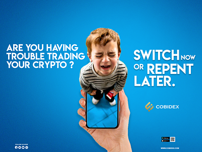 Crypto Exchanger Social Media Post design graphic design illustration manipulation photoshop social media design