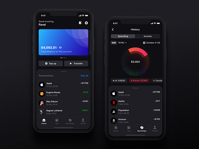 Banking App - Home/Spendings app mobile bank bank design banking banking app banking application design bank finance finance app mobile app mobile app design mobile finance money payment app ui ux