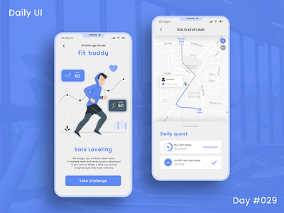 Daily Ui Challenge - Map 29 appui dailyui dailyuichallenge day 29 fitness fitness app gym app light theme lighttheme mobile app mobile app design ui uidesign uiux workout app