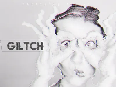 Glitch Photoshop Action action editing effect filter photo photography photoshop poster preset wallpaper