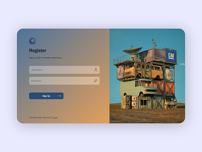 Register design for #dailyui #001 ui