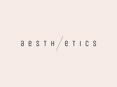 Aesthetics – logotype design brand brand identity branding design graphic design letter logo logotype minimal new york type