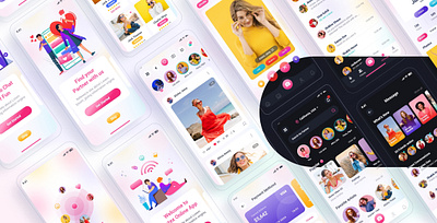 Datex – Online Dating Mobile App UI Kits app card design chat date app dating app dating app ui dating mobile app freebies matching app matchmaking messaging app mobile app ui kits newwork online dating social networking tinder app ui design uikits ux design xd