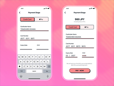 Conventional Checkout UI app checkout conventional design pink ui