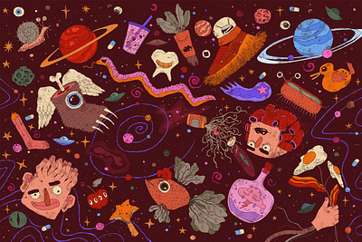 Black Hole Leftovers adobe photoshop digitalart illustration illustration art illustrationartists wacom
