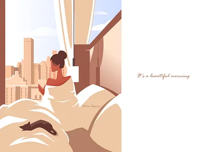 It's a beautiful morning adobeillustrator ai artwork city digitaldraw flatillustration illustration illustrator morning package design vectorart