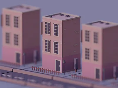 3D Illustration / Street view 3d 3d design 3d modelling 3dart 3dblender app application blender building city creative design illustration isometric render sarahhealy street style surburbia wesanderson